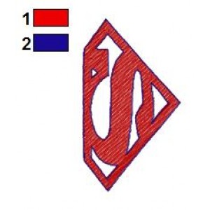 Superman Logo Embroidery Design 2
